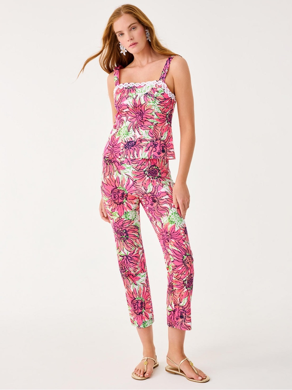NWT Lilly Pulitzer Shine Your Bright 3-Piece Set Duster Top Pant 6/8 - Picture 2 of 16